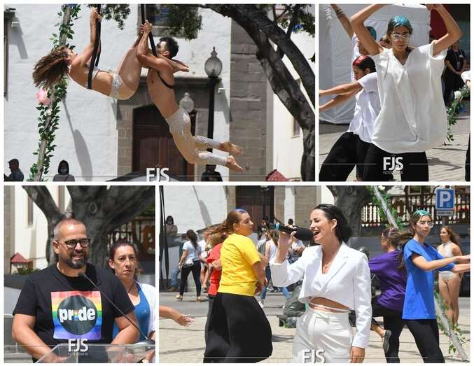 Collage de fotos del acto de clausura de la campaña promovida por Igualdad/Francisco Javier Santana.